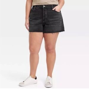 😍NEW| Women's Universal Thread Mid-Rise 90's Baggy Jean Distressed Shorts
